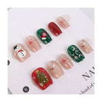 Press-On Nails Handmade Holiday Designs Easy Adhesive