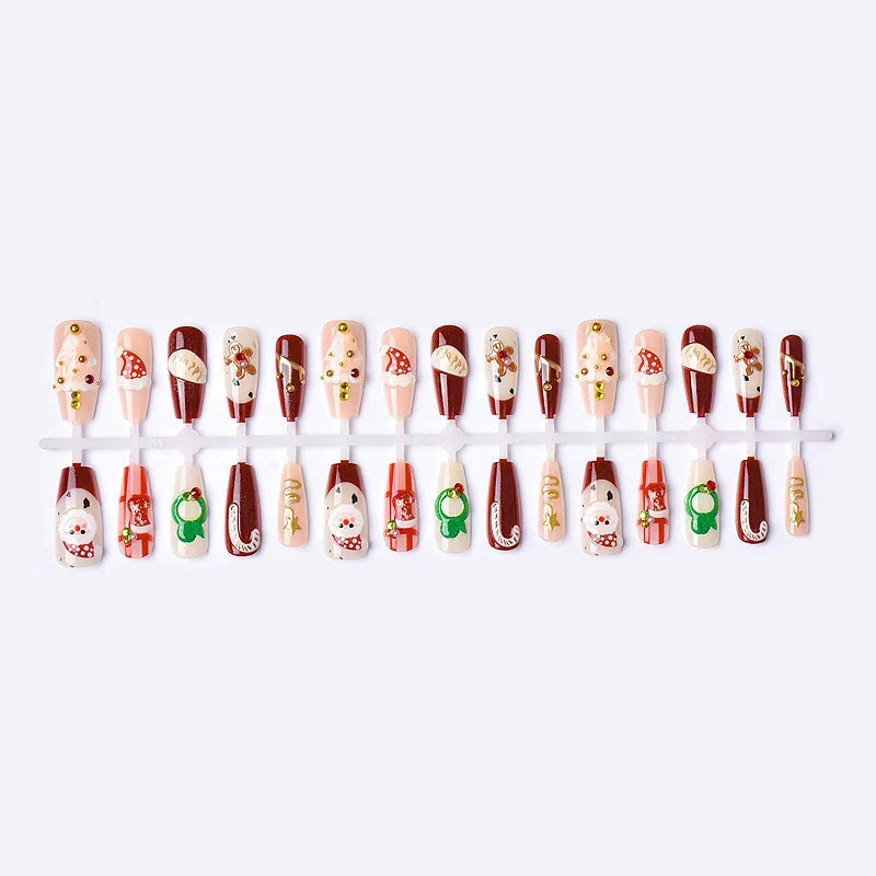 Press-On Nails Holiday Designs Easy Application