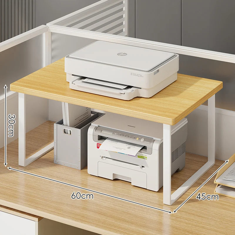 Printer Stand Bamboo Desk Riser With Cable Routing