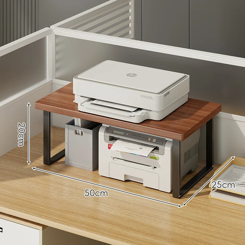 Printer Stand Bamboo Desk Riser With Cable Routing