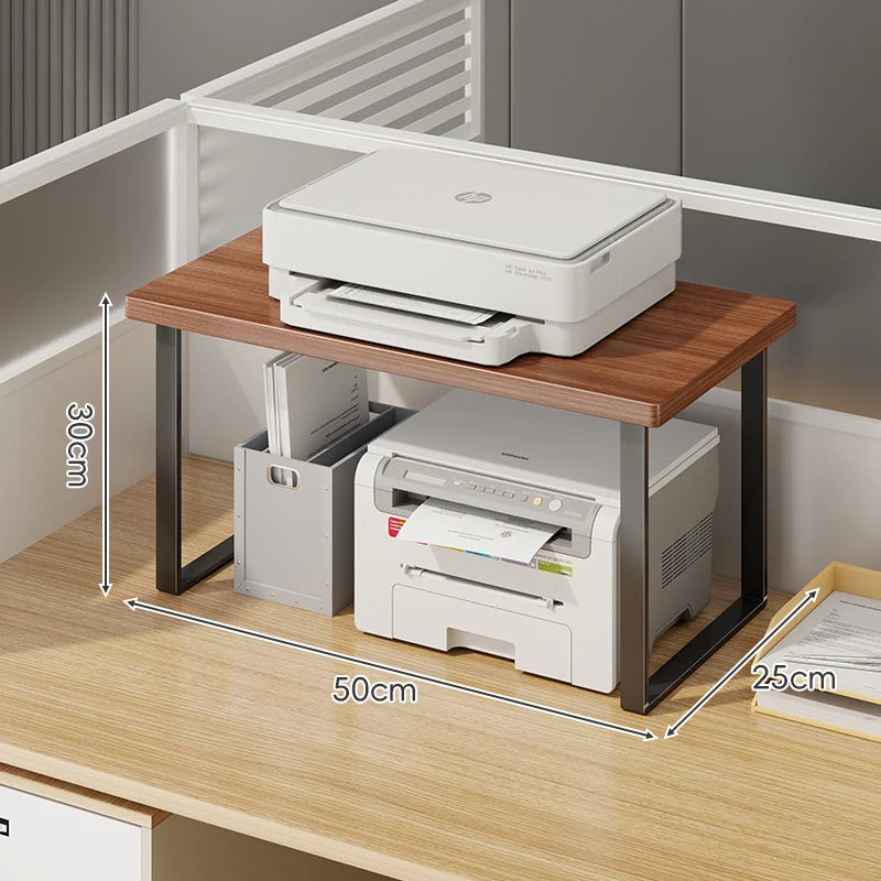 Printer Stand Bamboo Desk Riser With Cable Routing