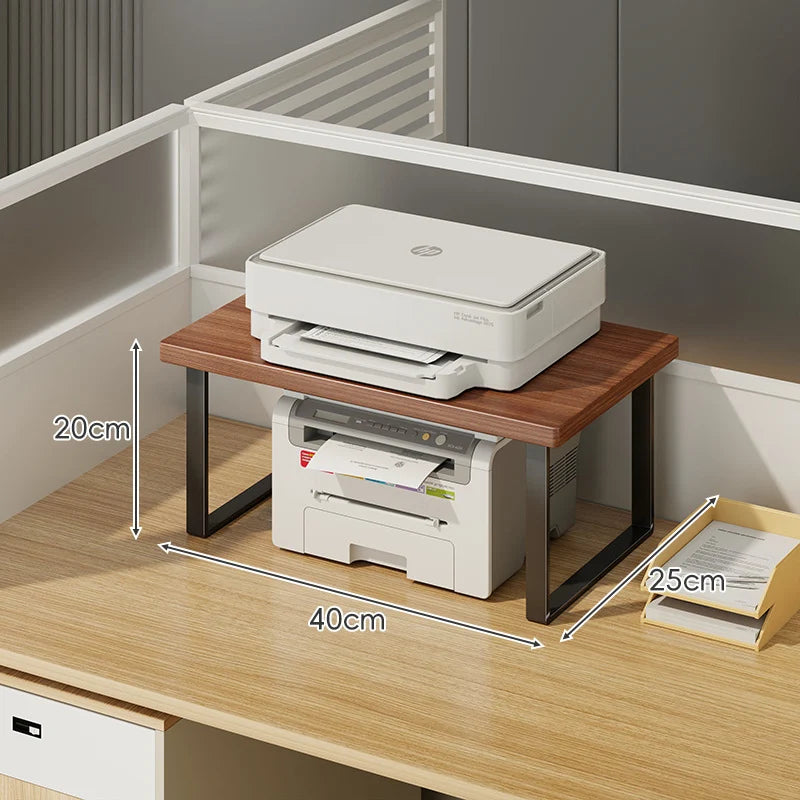Printer Stand Bamboo Desk Riser With Cable Routing