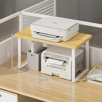 Printer Stand Bamboo Desk Riser With Cable Routing