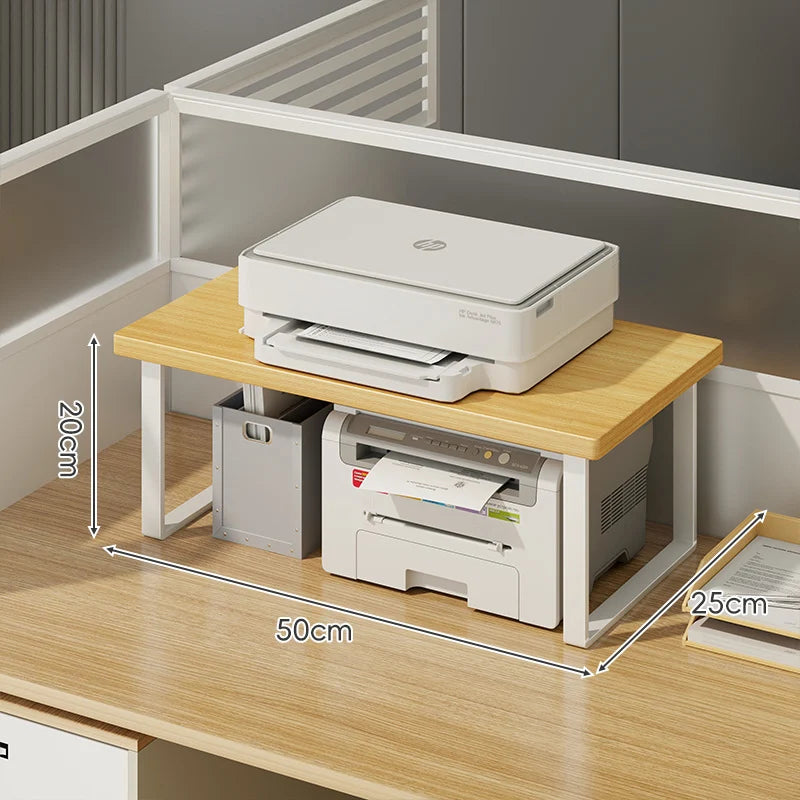 Printer Stand Bamboo Desk Riser With Cable Routing