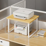 Printer Stand Bamboo Desk Riser With Cable Routing