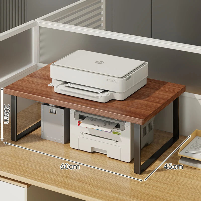 Printer Stand Bamboo Desk Riser With Cable Routing