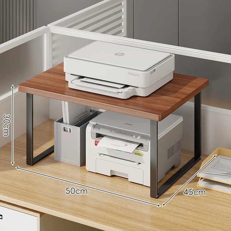 Printer Stand Bamboo Desk Riser With Cable Routing
