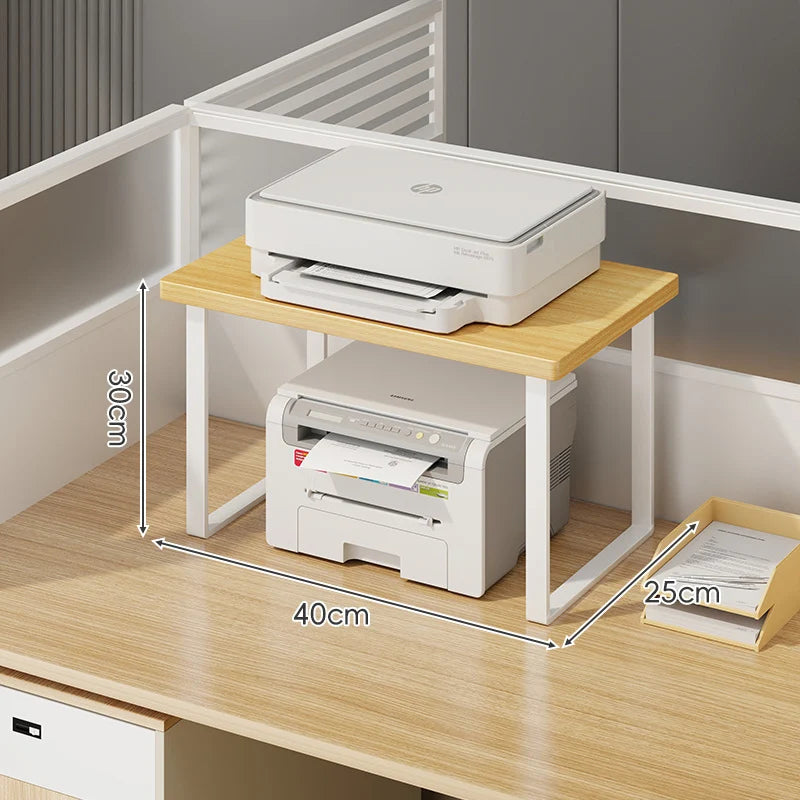 Printer Stand Bamboo Desk Riser With Cable Routing