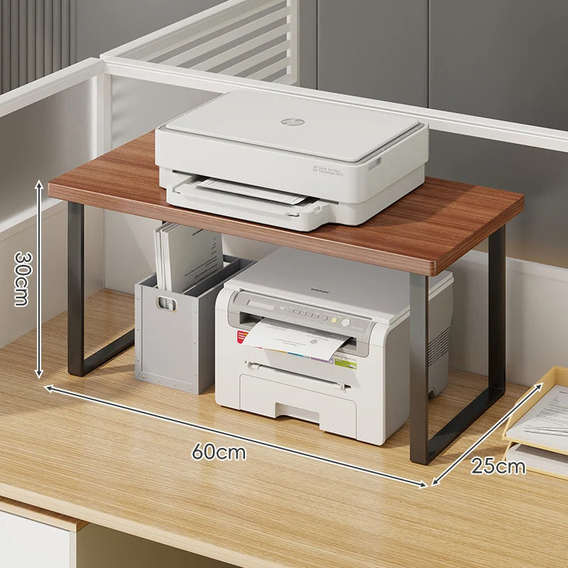 Printer Stand Bamboo Desk Riser With Cable Routing
