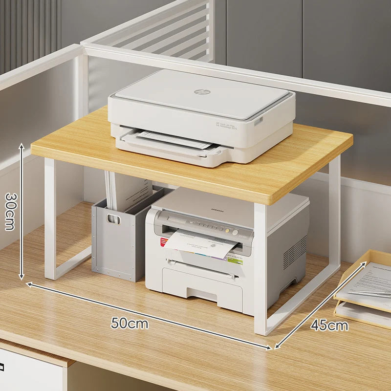 Printer Stand Bamboo Desk Riser With Cable Routing