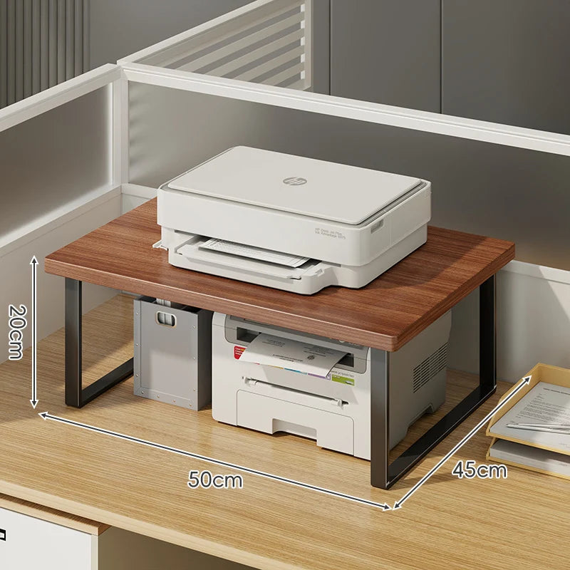 Printer Stand Bamboo Desk Riser With Cable Routing