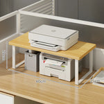 Printer Stand Bamboo Desk Riser With Cable Routing
