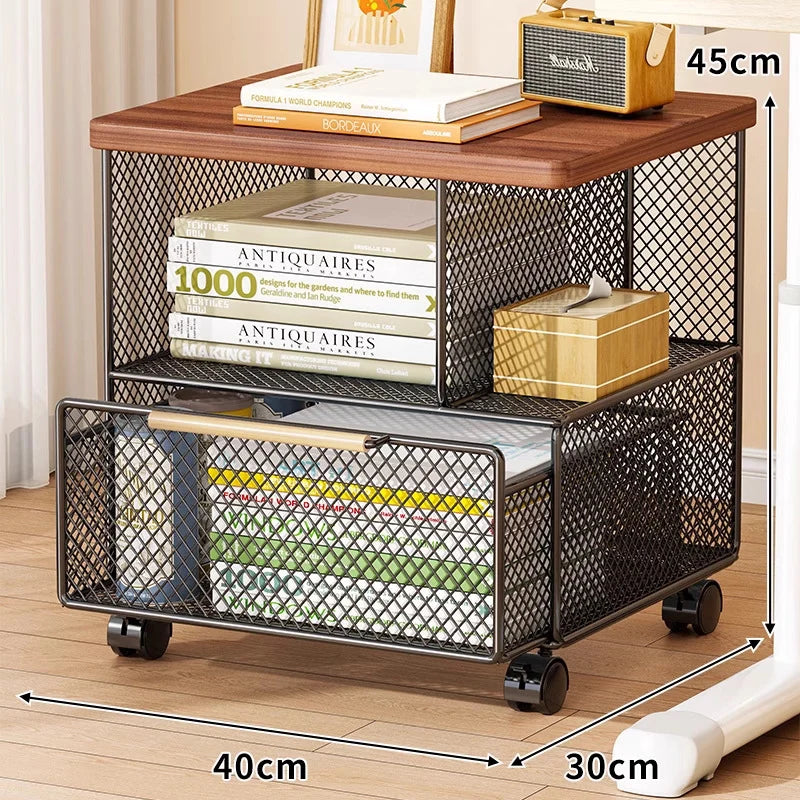 Printer Stand Open Storage Shelf Swivel Casters With Locking Brakes