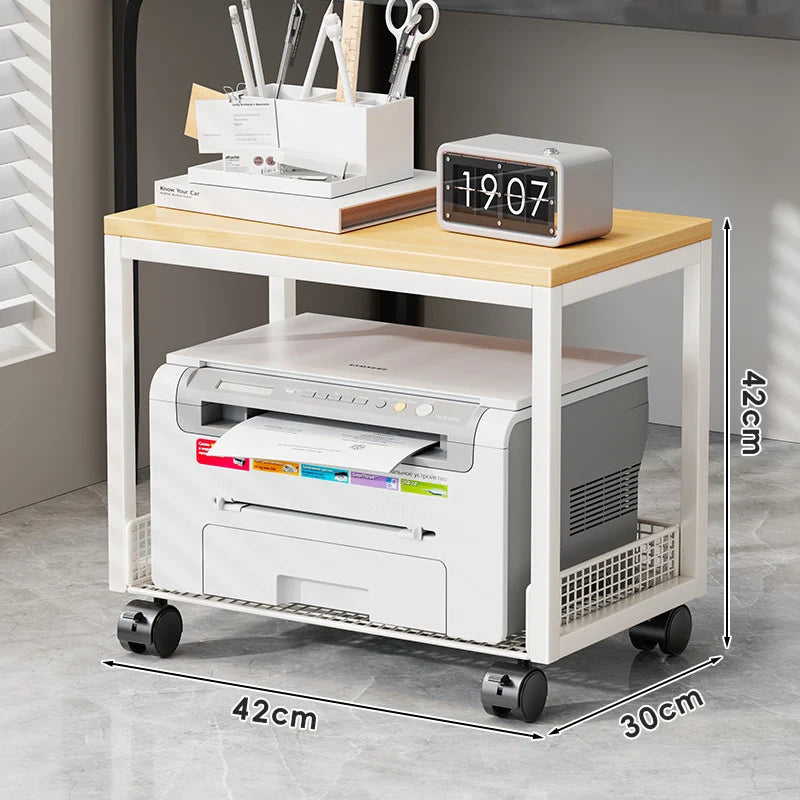 Printer Stand Two-Tier Mesh Compact Organizer