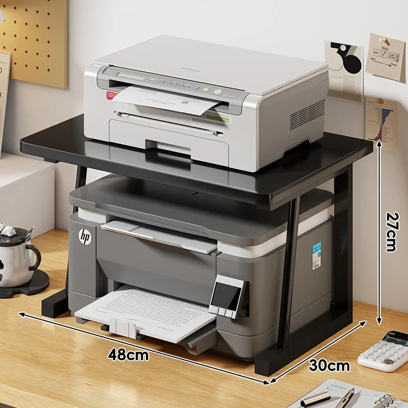 Printer Stand Two-Tier Space-Saving Desk Organizer