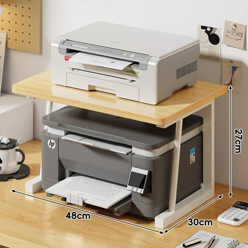 Printer Stand Two-Tier Space-Saving Desk Organizer