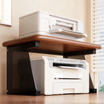 Printer and Monitor Stand Wood-Look Top Open Storage
