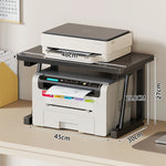 Printer and Monitor Stand Wood-Look Top Open Storage