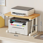 Printer and Monitor Stand Wood-Look Top Open Storage