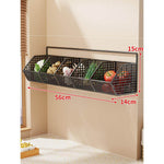 Produce Storage Basket Wall-Mounted Ventilated Two-Tier