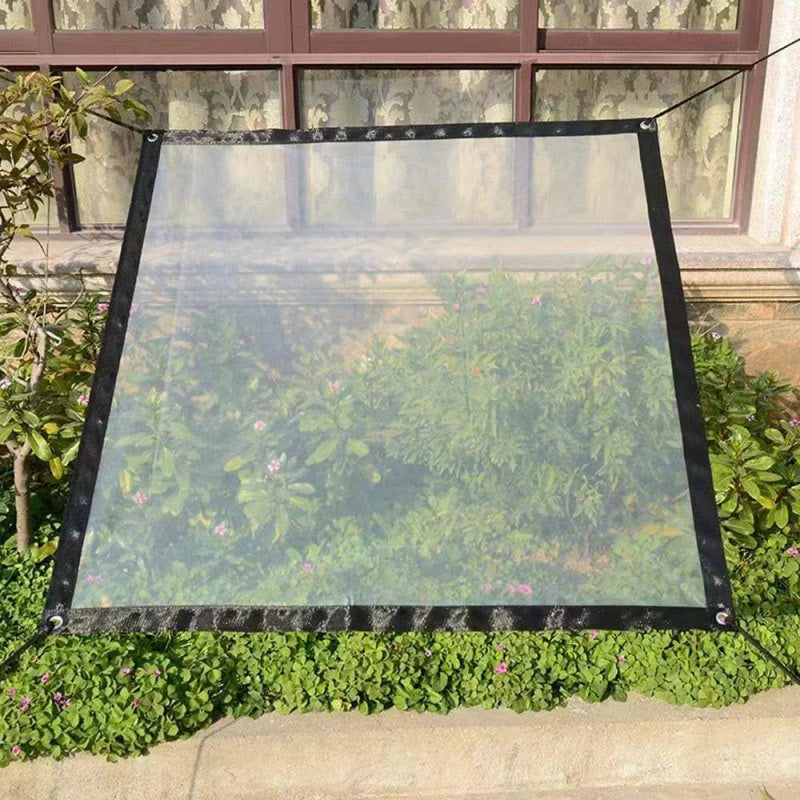 Protective Tarp Clear Tear-Resistant Weather-Resistant