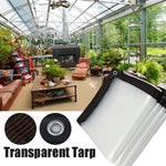 Protective Tarp Clear Translucent Weather-Resistant PE