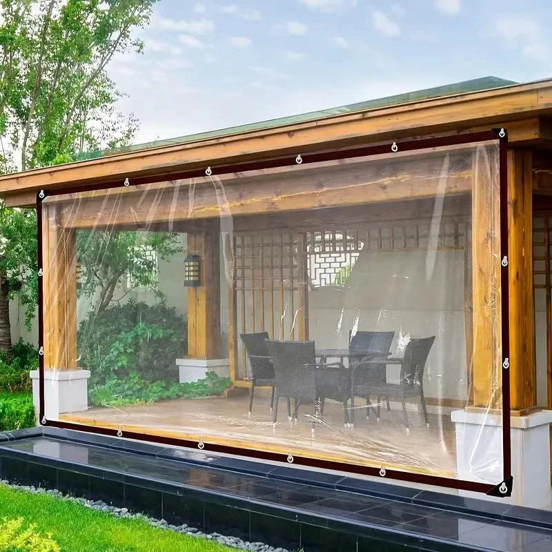 Protective Tarp Clear Weather-Resistant Tear-Resistant PE