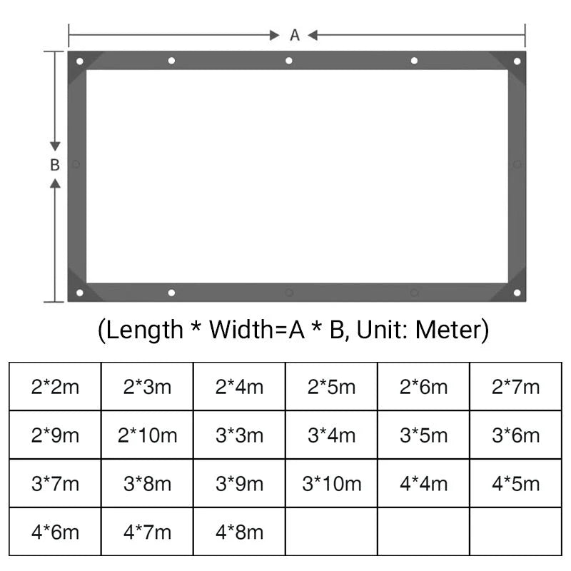 Protective Tarp Clear Weather-Resistant Tear-Resistant PE