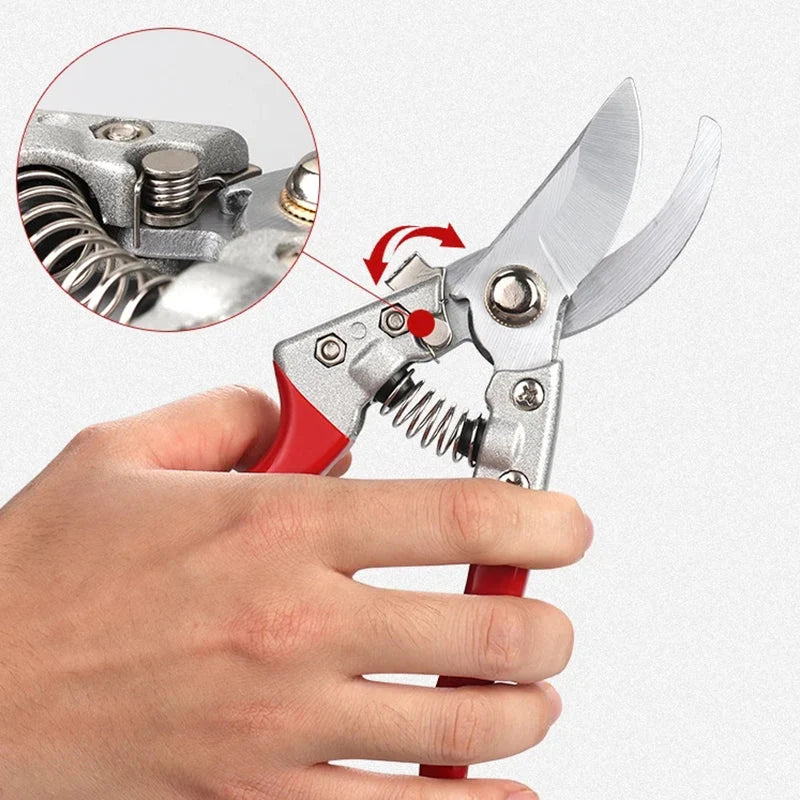 Pruning Shears Carbon Steel Blade Ergonomic Aluminum Handle