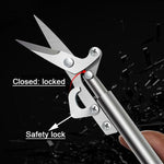 Pruning Shears Carbon Steel Ergonomic Grip & Safety Lock