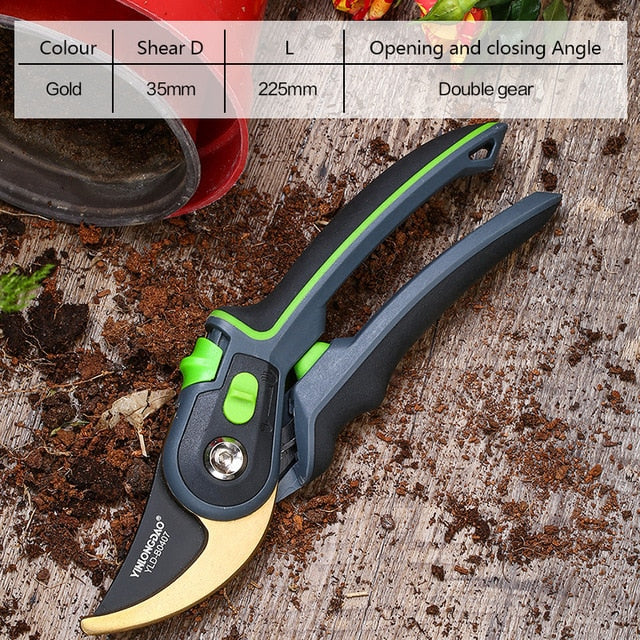 Pruning Shears Ergonomic Non-Slip Handles Rust-Proof Metal