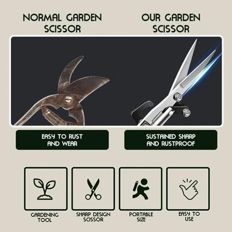 Pruning Shears High-Carbon Steel Safety Lock