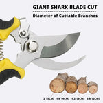 Pruning Shears Stainless Steel Blades Safety Lock & Non-Slip Grip