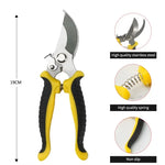 Pruning Shears Stainless Steel Blades Safety Lock & Non-Slip Grip