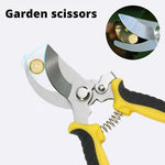 Pruning Shears Stainless Steel Blades Safety Lock & Non-Slip Grip