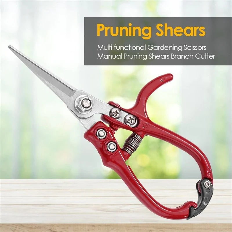 Pruning Shears Stainless Steel Ergonomic Handle & Safety Lock