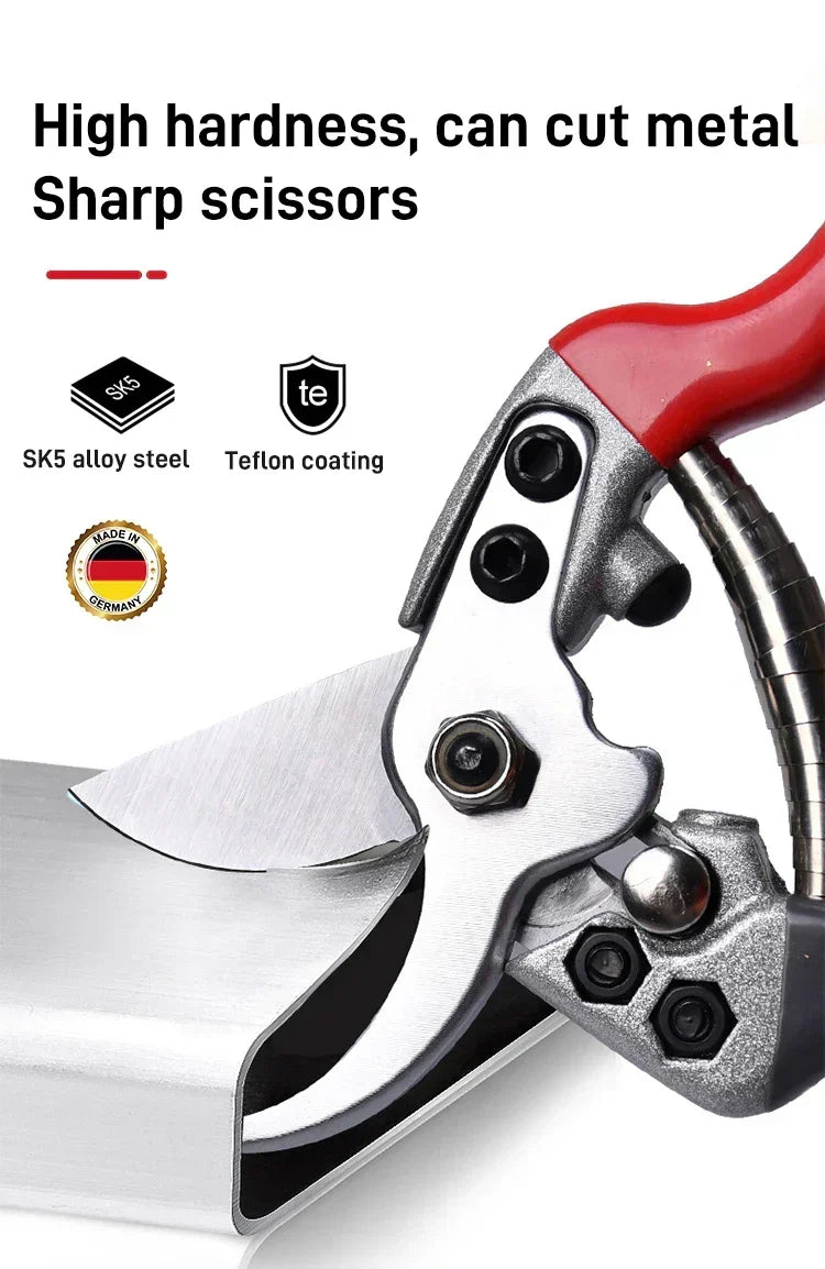 Pruning Shears Teflon-Coated Blade & Ergonomic Handle