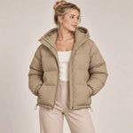 Puffer Jacket Quilted Hooded Full-Zip Insulated