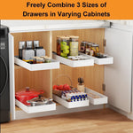 Pull-Out Cabinet Organizer 3-Piece No-Drill 55 lb