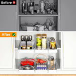 Pull-Out Cabinet Organizer 3-Piece No-Drill 55 lb