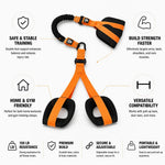 Pull-Up Assistance Bands Double-Foot Stabilizing Up To 150 lb