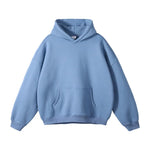 Pullover Hoodie Relaxed Fit Kangaroo Pocket Fixed Hood
