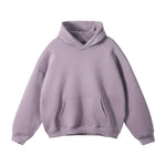 Pullover Hoodie Relaxed Fit Kangaroo Pocket Fixed Hood
