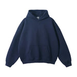 Pullover Hoodie Relaxed Fit Kangaroo Pocket Fixed Hood
