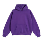 Pullover Hoodie Relaxed Fit Kangaroo Pocket Fixed Hood