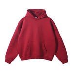 Pullover Hoodie Relaxed Fit Kangaroo Pocket Fixed Hood