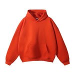 Pullover Hoodie Relaxed Fit Kangaroo Pocket Fixed Hood