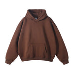 Pullover Hoodie Relaxed Fit Kangaroo Pocket Fixed Hood