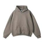 Pullover Hoodie Relaxed Fit Kangaroo Pocket Fixed Hood