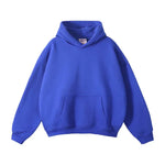 Pullover Hoodie Relaxed Fit Kangaroo Pocket Fixed Hood